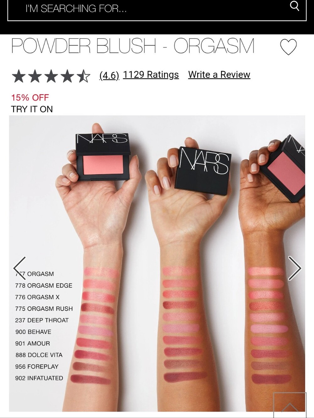 NEW NARS Blush In Orgasm - Picture 8 of 8